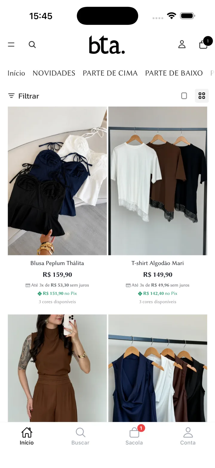 bta. — vitrine de coleção
